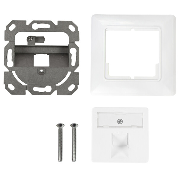 LogiLink Unterputzdose für Keystone-Module, 2-fach, reinweiß