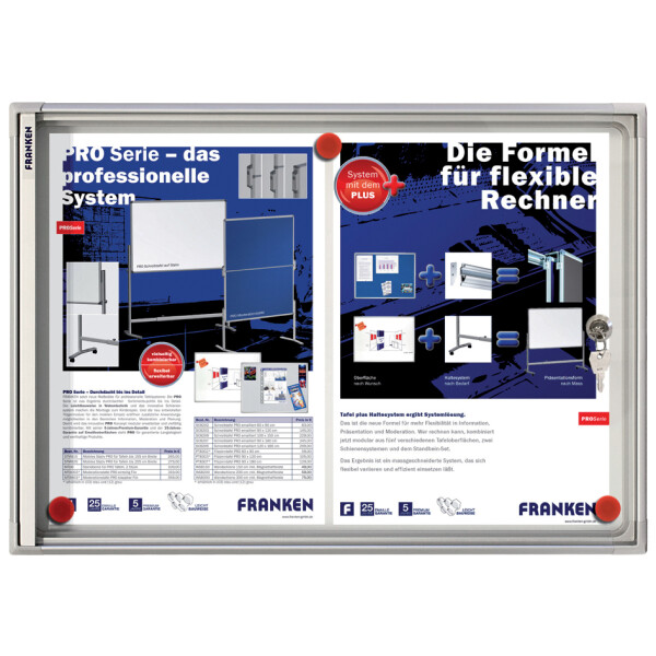 FRANKEN Schaukasten X-tra!Line, 3 x DIN A4, Innenbereich