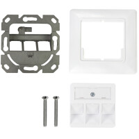 LogiLink Unterputzdose für Keystone-Module, 3-fach,...