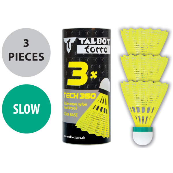 TALBOT torro Badmintonball Tech 350, medium, weiß blau