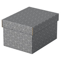 Esselte Aufbewahrungs- & Geschenkbox Home M, 3er Set, grau