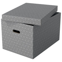Esselte Aufbewahrungsbox Home L, 3er Set, grau