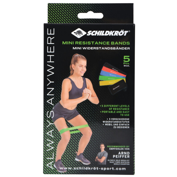 SCHILDKRÖT Mini Widerstandsbänder Resistance Band, 5er Set