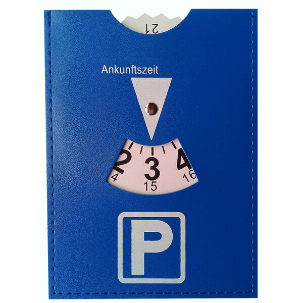 IWH Parkscheibe, aus Kunstleder, blau