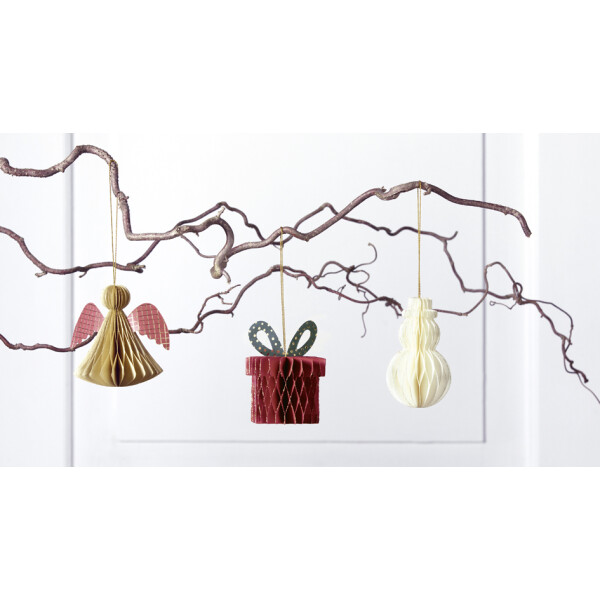 folia Wabendekor CHRISTMAS, 3er Set Geschenk &amp; Co