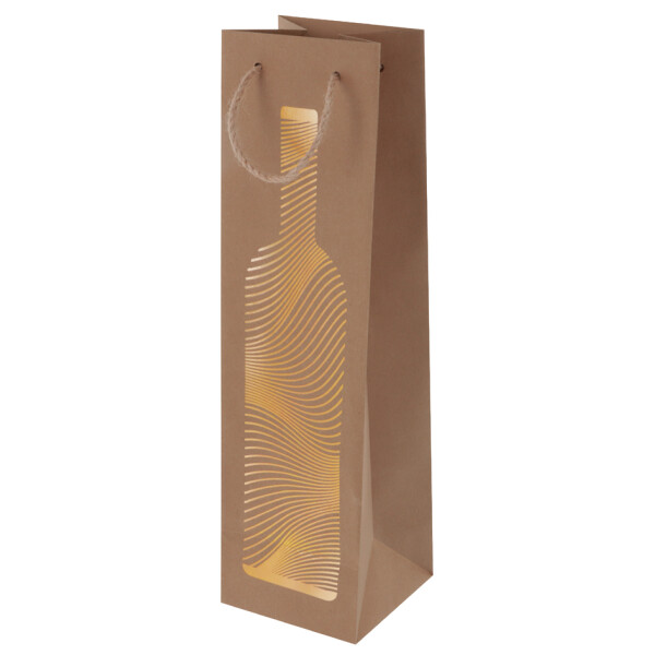SUSY CARD Flaschentüte "Golden bottle", für 1 Flasche
