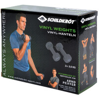 SCHILDKRÖT Vinyl Hanteln, 2,0 kg Set, anthrazit