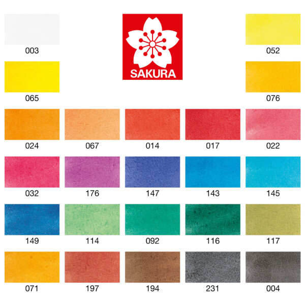 SAKURA Aquarellfarben Koi Water Colors Sketch Box 24