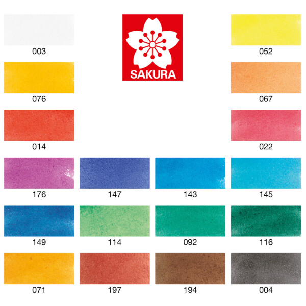 SAKURA Aquarellfarben Koi Water Colors Sketch Box 12