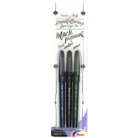 PentelArts Kalligrafiestift Sign Pen Brush, schwarz, 3er Set