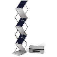 deflecto Prospektständer DIN A4, faltbar, 6 Fächer