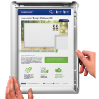 deflecto Plakatrahmen, DIN A4, silber eloxiert