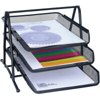 WEDO Briefablage Office, aus Drahtmetall, 3 Ablagen, schwarz