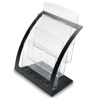 deflecto Prospekthalter Contemporary, DIN A4, silber