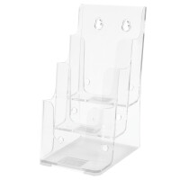 deflecto Prospekthalter, DIN A5 hoch, 4 Fächer,...