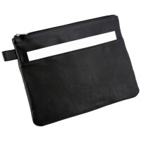 Alassio Banktasche Utensilientasche, Leder, schwarz