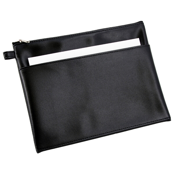 Alassio Banktasche Utensilientasche, Lederimitat, schwarz