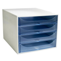 EXACOMPTA Schubladenbox ECOBOX, 4 Schübe, eisblau