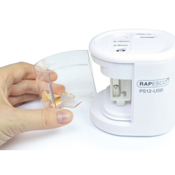 RAPESCO Elektrischer Doppel-Spitzer PS12-USB, hellblau