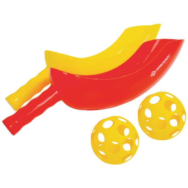 SCHILDKR&Ouml;T Wurf- und Fangspiel "Scoop Ball", gelb rot