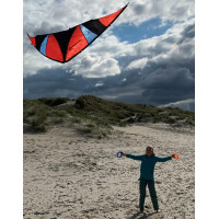 SCHILDKRÖT Lenkdrache Stunt Kite 140, rot