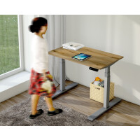 kerkmann Sitz-Steh-Schreibtisch Smart Office, eiche silber