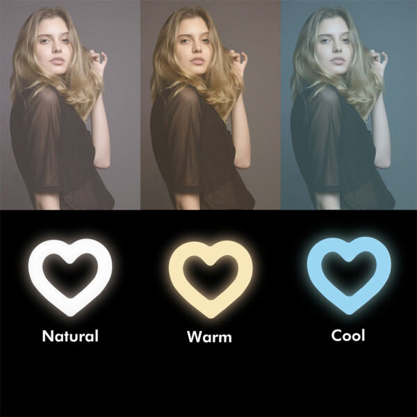 LogiLink Herzform-LED-Stativ mit Beleuchtungssteuerung