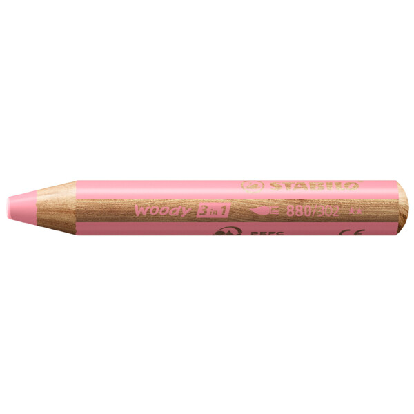 STABILO Multitalentstift woody 3 in 1, rund, pastelllila