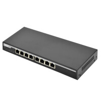 DIGITUS Desktop Gigabit Ethernet PoE Switch, 8-Port