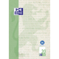 Oxford Schulblock "Recycling", DIN A4, 50 Blatt, Lineatur 27