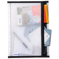 HERMA Reißverschlusstasche, abheftbar, DIN A5, schwarz