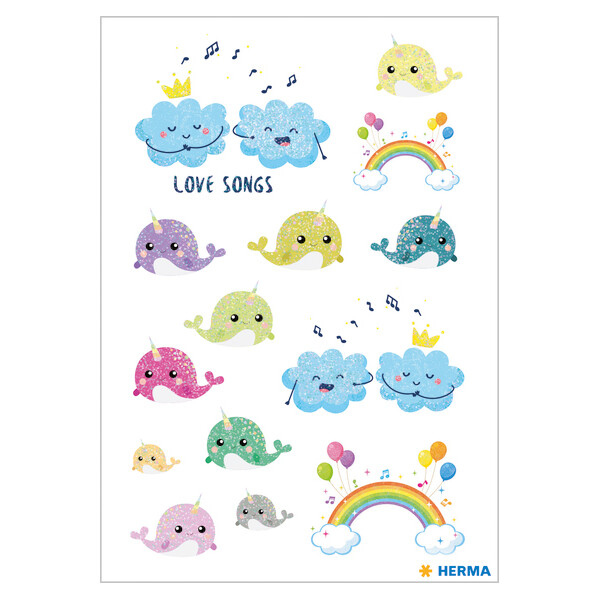 HERMA Sticker DECOR "Walfamilie und Freunde"