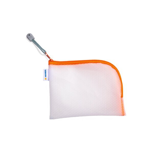 HERMA Reißverschlusstasche "Mesh Bags", DIN A7, blau