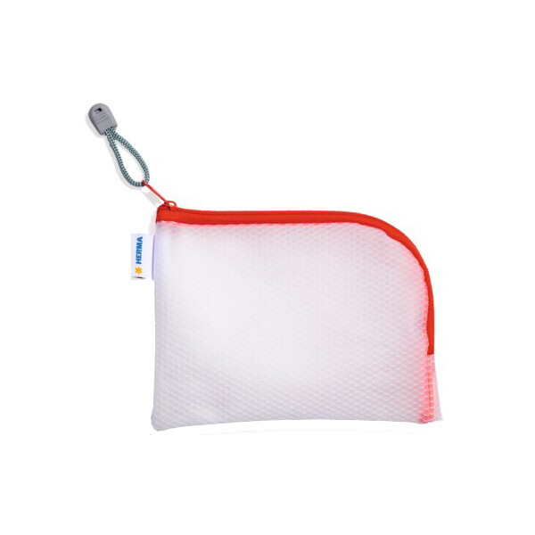 HERMA Reißverschlusstasche "Mesh Bags", DIN A7, blau