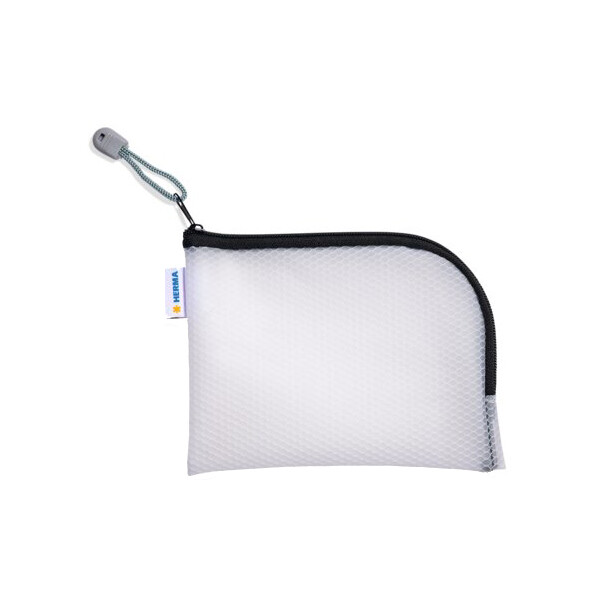 HERMA Reißverschlusstasche "Mesh Bags", DIN A7, blau