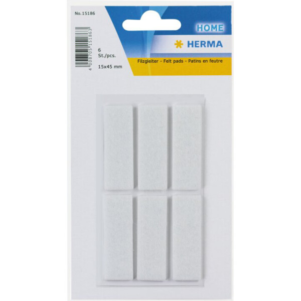 HERMA HOME Filzgleiter, 15 x 45 mm, schwarz