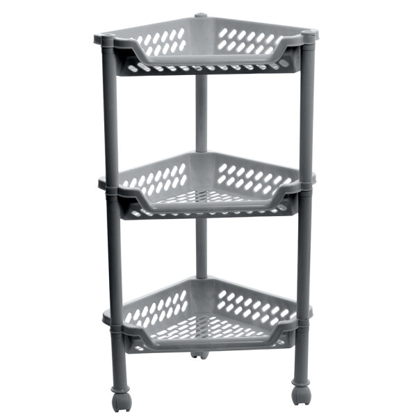 plast team Aufbewahrungs-Trolley, mit 3 Körben, weiß