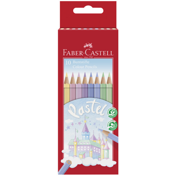 FABER-CASTELL Buntstifte COLOUR PASTELL, 10er Kartonetui