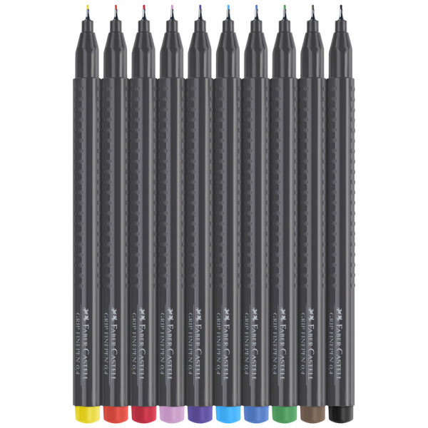 FABER-CASTELL Fineliner GRIP FINEPEN, 10er Kartonetui