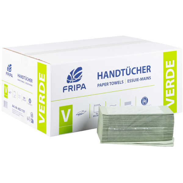 Fripa Handtuchpapier VERDE, 250 x 330 mm, C-Falz, grün