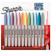 Sharpie Permanent-Marker FINE MYSTIC GEMS, 12er Blisterkarte