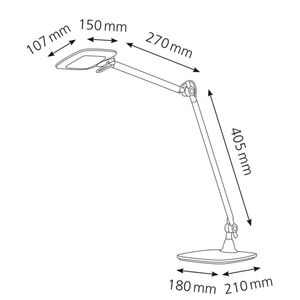 Hansa LED-Tischleuchte E-Motion, silber