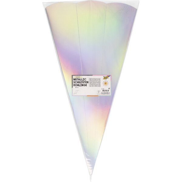 folia Metallic-Schult&uuml;ten-Zuschnitt, 6-eckig, irisierend