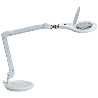 MAUL LED-Lupenleuchte MAULmakro, Standfuß, weiß