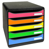 EXACOMPTA Schubladenbox BIG-BOX PLUS, 5 Schübe, violett
