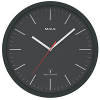 MAUL Wanduhr Funkuhr MAULjump, Durchmesser: 305 mm, rot