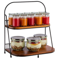 APS Etagère, 2-stufig, schwarz, Höhe: 400 mm