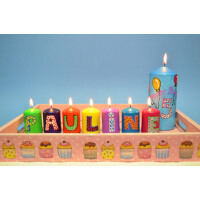 ViVA DECOR Candle Wachs Pen, 28 ml, silber-glitter