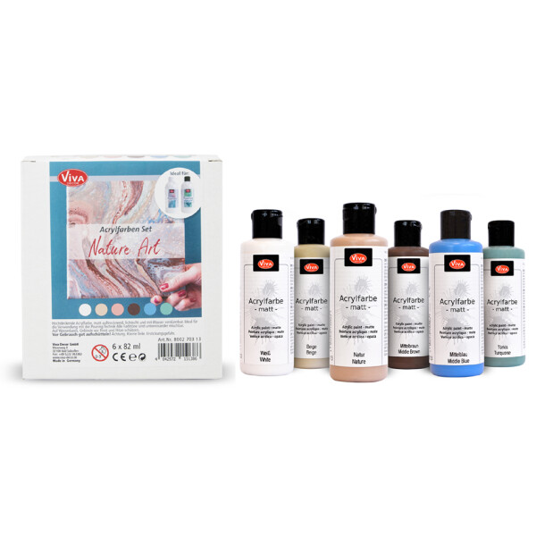 ViVA DECOR Acrylfarben-Set "Nature Art", 6-teilig