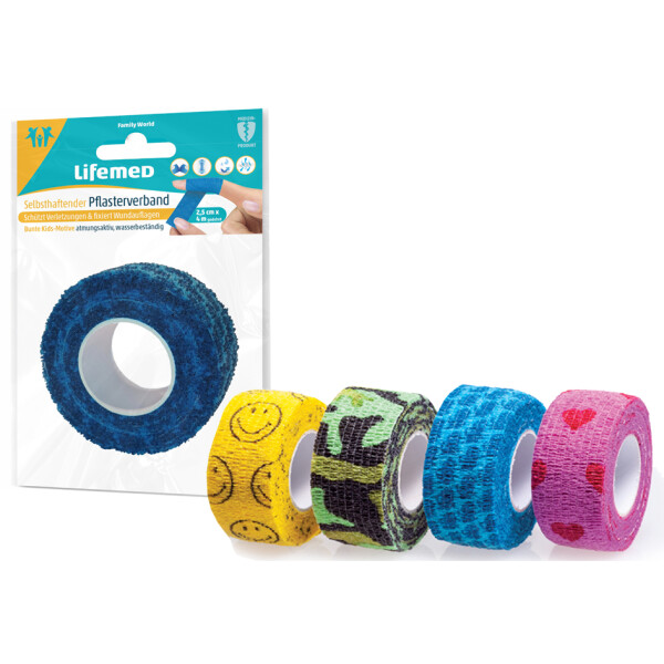 Lifemed Pflasterverband, selbsthaftend, farbig sortiert